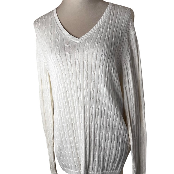 Vintage Izod Club “International Tour” Cable-Knit Sweater | 100% Cotton | Size L - Picture 2 of 7